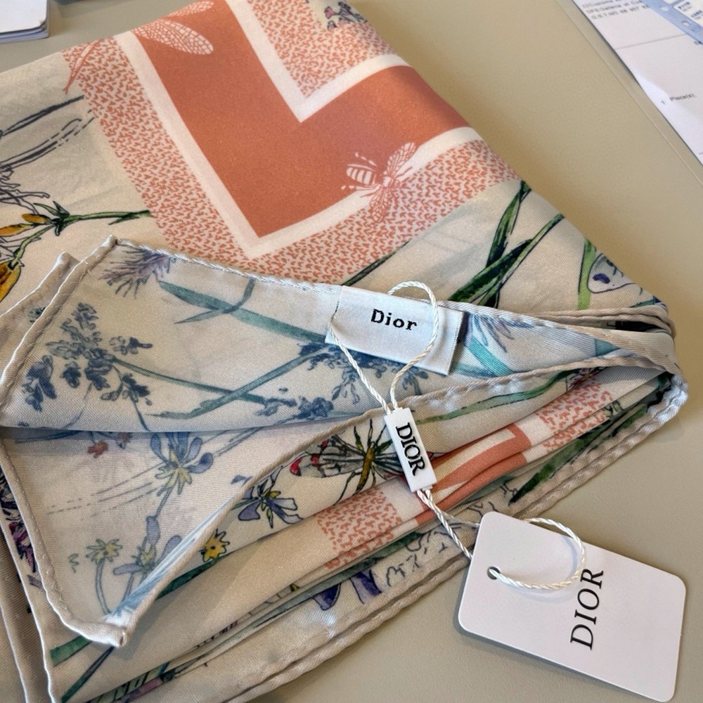 Dior Silk Square Scarf - Picture 8 of 8